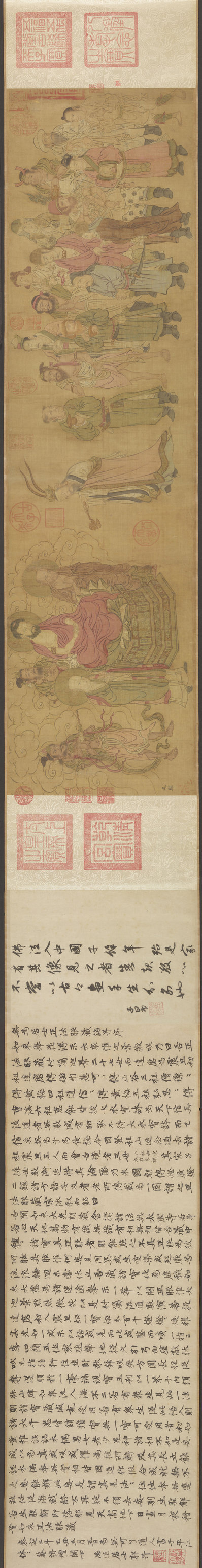 宋_赵光辅_番王礼佛图卷绢本_原_(27536×3543 – 300dpi)(图1)
