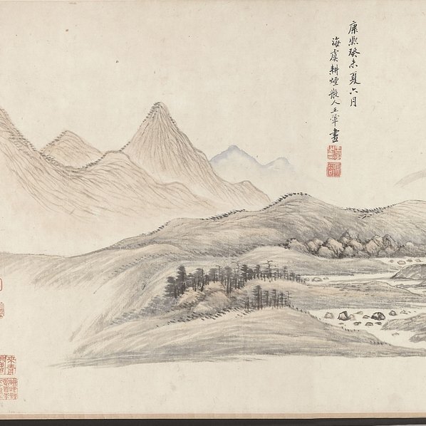 清_王翚_松乔堂图卷_(27936×3000 – 300dpi)(图2)