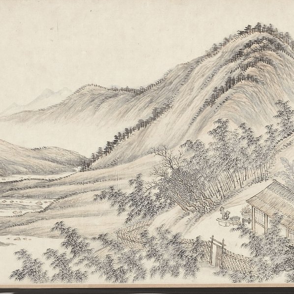 清_王翚_松乔堂图卷_(27936×3000 – 300dpi)(图3)