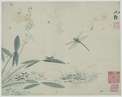 明_杜大成_花蝶草虫纸本_1_(5016×3984 – 360dpi)(图1)