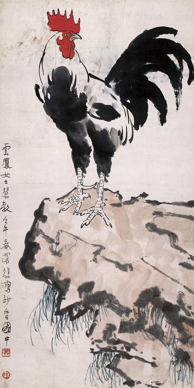 近代_徐悲鸿_鸡图_(4134×8268 – 72dpi)(图1)