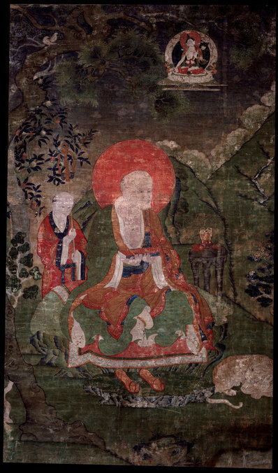 清_罗汉Arhat_Buddhist_Elder_Elders_Gopaka_布鲁克林博物馆_(5606×95(图1)