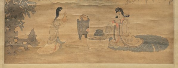 明_陈洪绶_蕉林酌酒图_绢_(12121×18449 – 300dpi)(图5)