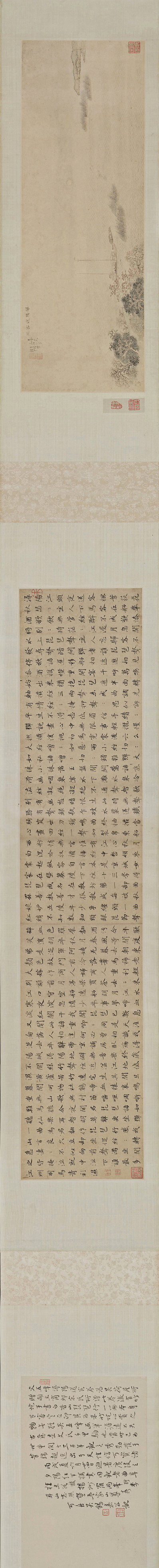 明_文伯仁_浔阳送客图卷_(34603×3509 – 300dpi)(图1)