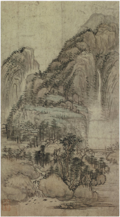 清_王翚_仿古山水册_2_(2174×3922 – 300dpi)(图1)