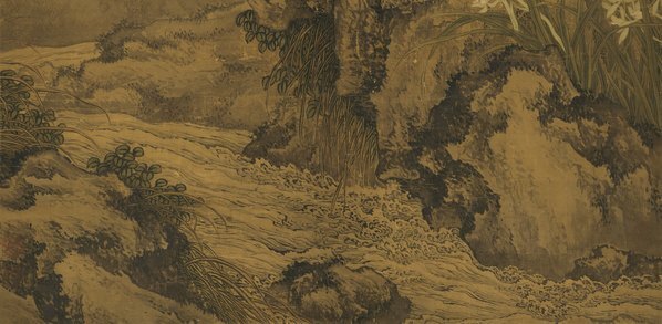 清_沈铨_桂鹤图_绢本辽(图5)