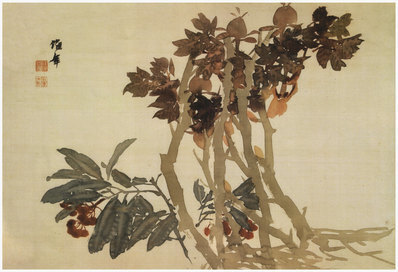 清_任伯年_花卉册页_11_(3800×2602 – 300dpi)(图1)