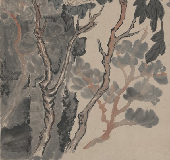近代_李瑞清_巨石牡丹图轴_(5577×20962 – 72dpi)(图5)