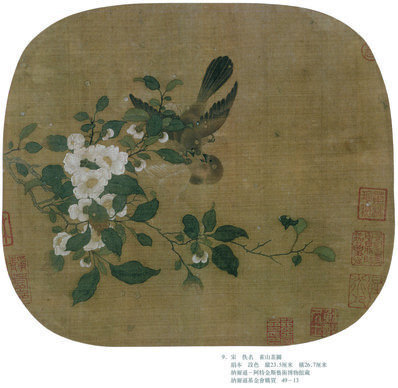 宋_佚名_雀山茶图_绢本_(4824×4696 – 450dpi)(图1)