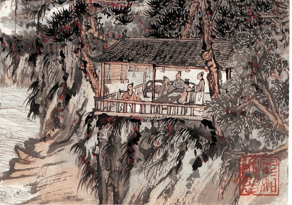 近代_陆严少_楚江巫峡半云雨_(4677×3279 – 72dpi)(图5)
