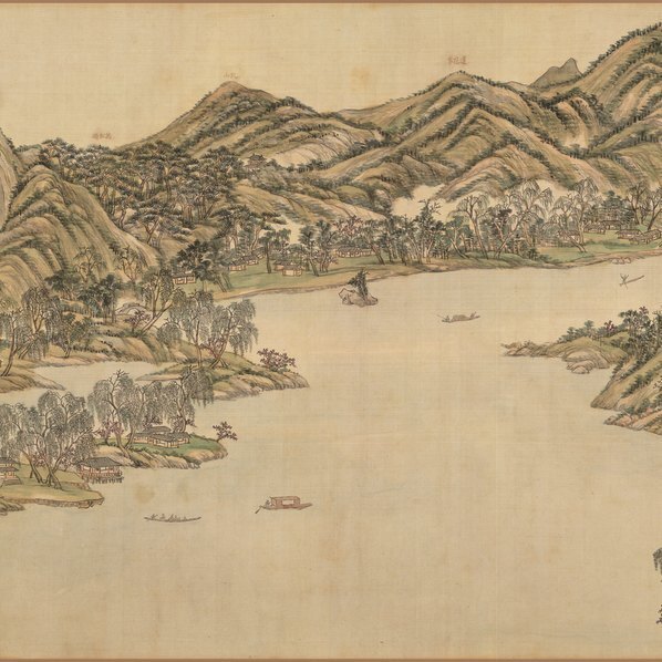 清_王原祁_西湖十景图卷全图_绢本(图3)