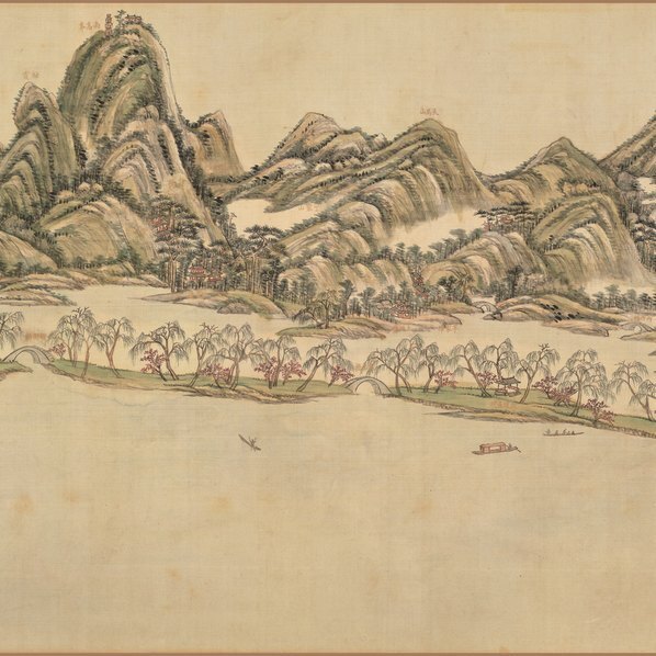 清_王原祁_西湖十景图卷全图_绢本(图5)