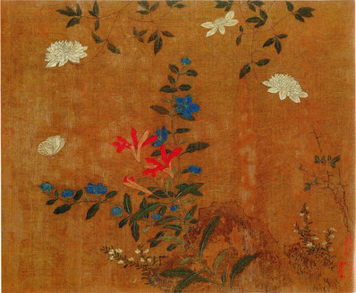 五代_后蜀_黄居寀_花卉写生图册_16_(3011×2483 – 300dpi)(图1)