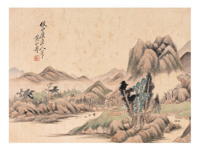 清_黄山寿_拟古山水册_111_(5100×3996 – 300dpi)(图1)