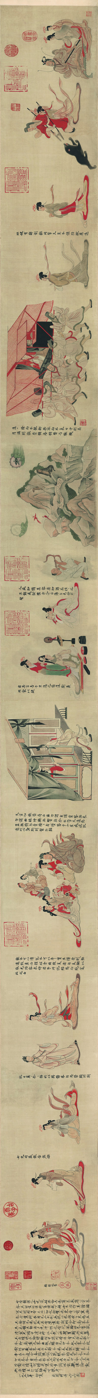 清_于非闇_摹顾恺之女史人物卷全图绢_(48239×3397 – 300dpi)(图1)