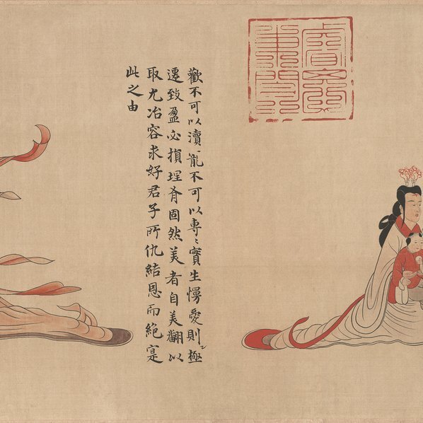 清_于非闇_摹顾恺之女史人物卷全图绢_(48239×3397 – 300dpi)(图5)