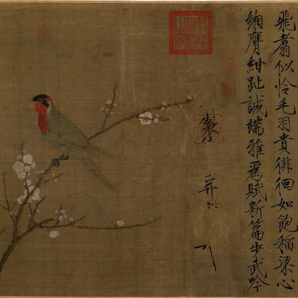 宋_赵佶_五色鹦鹉图_小版画心_绢本波士_(14437×4225 – 300dpi)(图5)