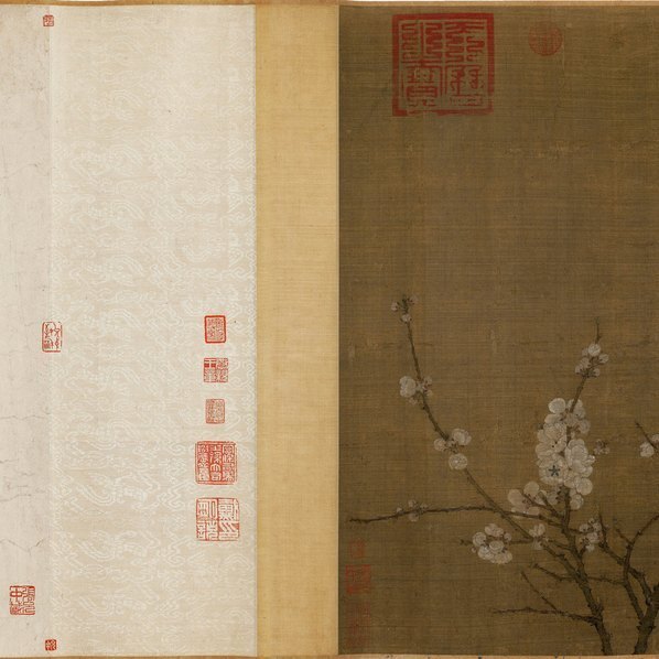 宋_赵佶_五色鹦鹉图_小版画心_绢本波士_(14437×4225 – 300dpi)(图2)