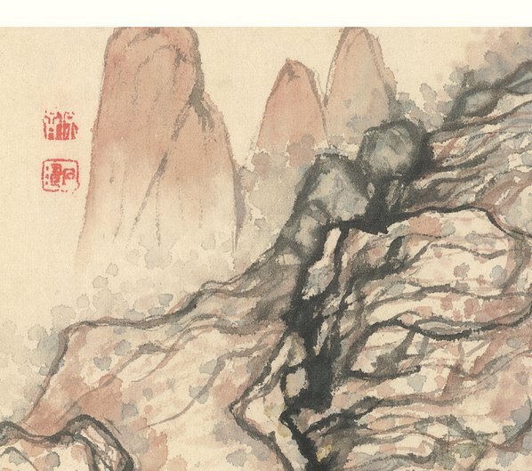 明_石涛_设色山水册纸本_7_(4032×3564 – 300dpi)(图2)