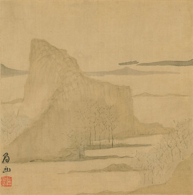 清_傅山_傅眉山水花卉冊_2_(3603×3638 – 420dpi)(图1)