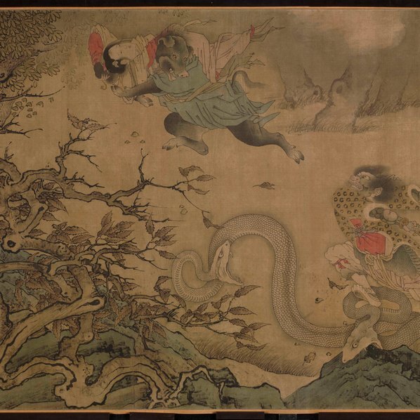 宋_佚名_二郎神搜山图卷_绢本北京故_(66739×6293 – 300dpi)(图2)