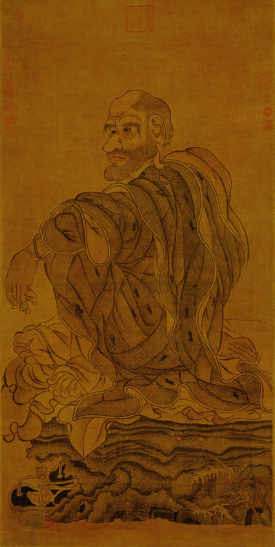 宋_刘松年_罗汉图_四绢本_(4331×8621 – 200dpi)(图1)