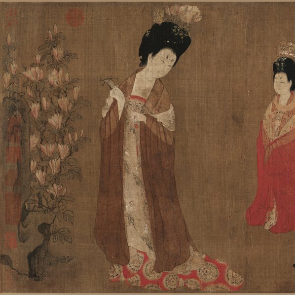 唐_周昉_簪花仕女图_绢本_画芯_绢本_(25152×6393 – 350dpi)(图2)