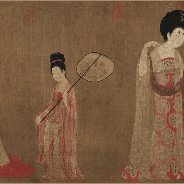 唐_周昉_簪花仕女图_绢本_画芯_绢本_(25152×6393 – 350dpi)(图4)