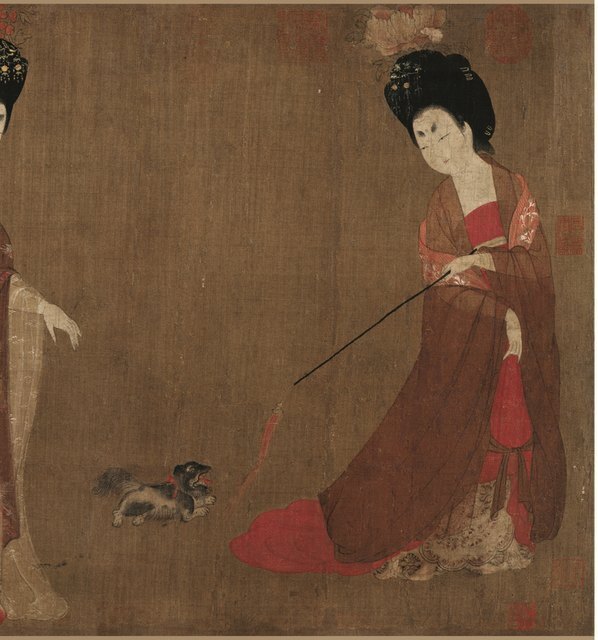 唐_周昉_簪花仕女图_绢本_画芯_绢本_(25152×6393 – 350dpi)(图5)
