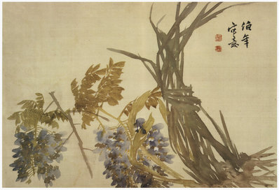 清_任伯年_花卉册页_7_(3800×2600 – 300dpi)(图1)