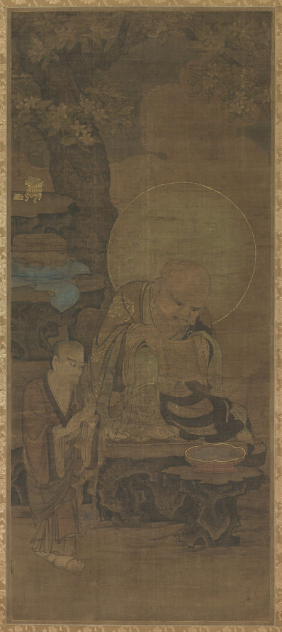 宋_金大受_十六罗汉图绢本东京_4_(9100×20370 – 300dpi)(图1)