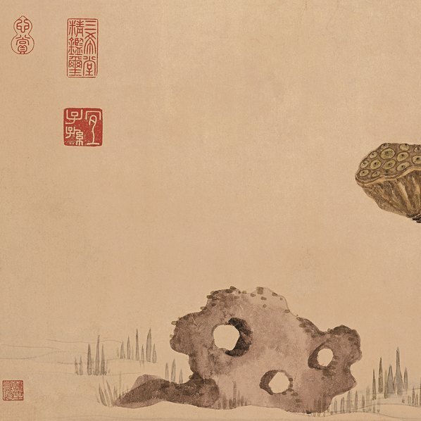 明_朱瞻基_莲浦松吟荫图卷纸_(16074×3685 – 300dpi)(图2)