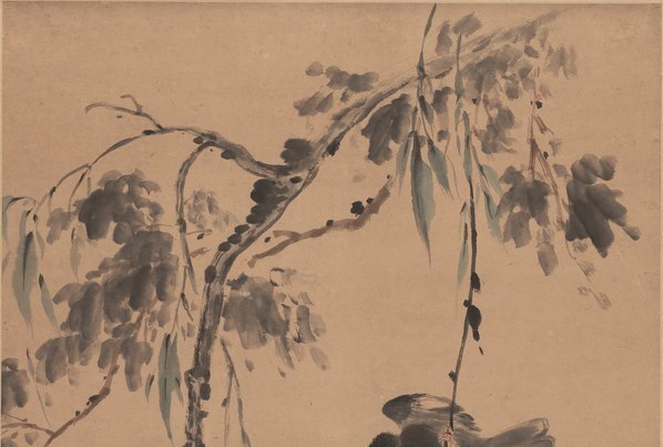 清_华岩_柳禽图_纸本_(6228×16782 – 300dpi)(图2)