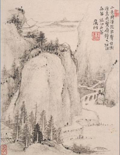 清_戴本孝_山水册页_大都会_5_(4000×5130 – 500dpi)(图1)