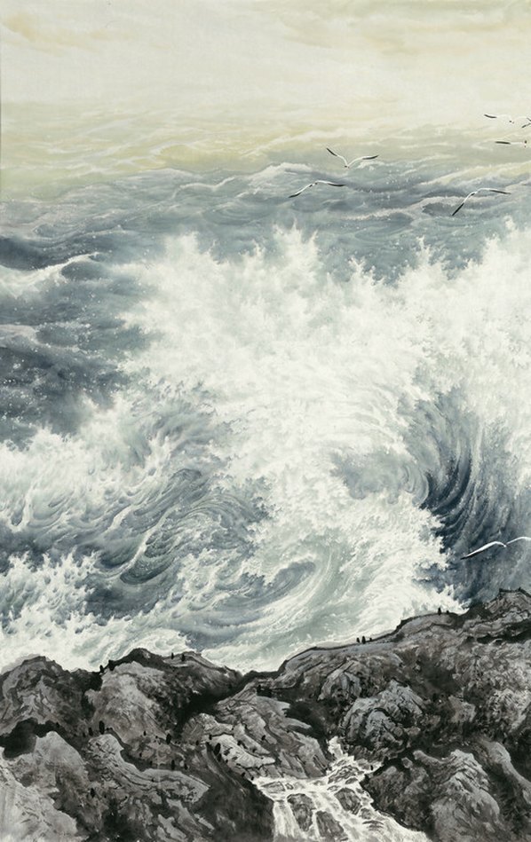 近代_李平甲_观海听涛_修字修_(32902×13039 – 72dpi)(图2)