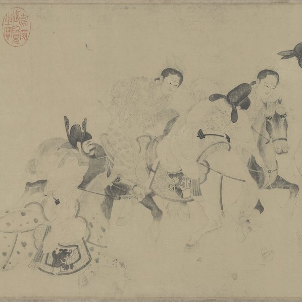 宋_佚名_明皇击球图_全卷_纸本×辽宁省博物馆(图4)