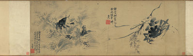 明_徐渭_蟹鱼图_纸本(图1)