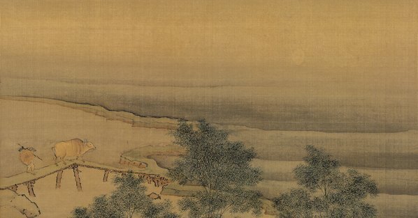 宋_杨柳_暮归图_绢本_(4331×9073 – 250dpi)(图4)