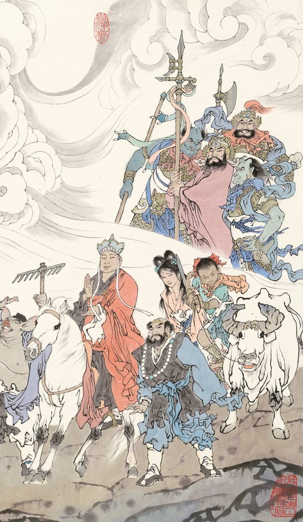近代_范曾_诸神制焰图_(17161×7414 – 72dpi)(图5)