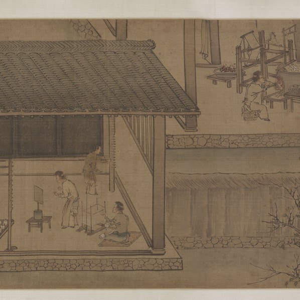 宋_梁楷_蚕织图卷绢本黑龙江省博物_(40720×3248 – 300dpi)(图2)