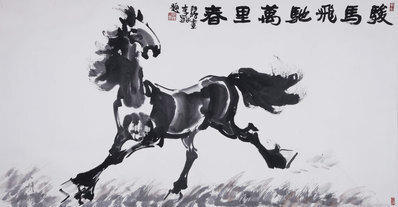 近代_骏马奔驰万里_(8133×4223 – 72dpi)(图1)