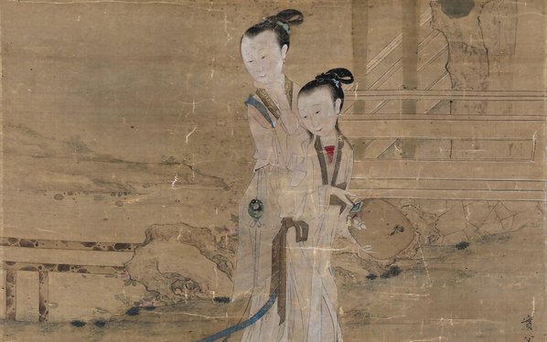 明_仇英_古代仕女_立轴_绢本_(5289×13221 – 300dpi)(图4)