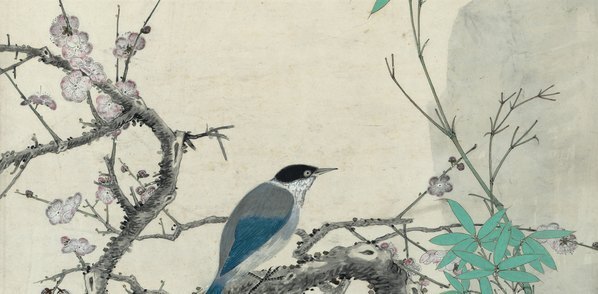 近代_于非闇_仿崔白梅竹双清图轴_原版纸本_(7710×15179 – 72dpi)(图4)