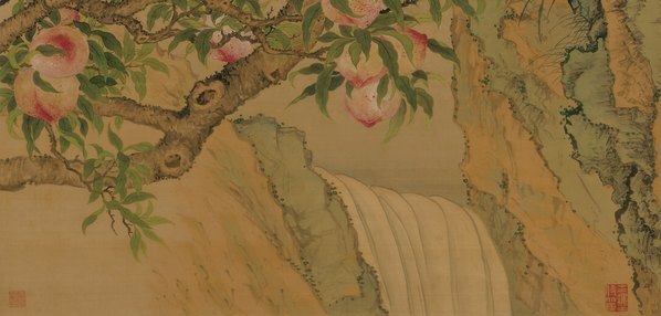 清_邹一桂_蟠桃图_绢本_(10582×20229 – 310dpi)(图5)