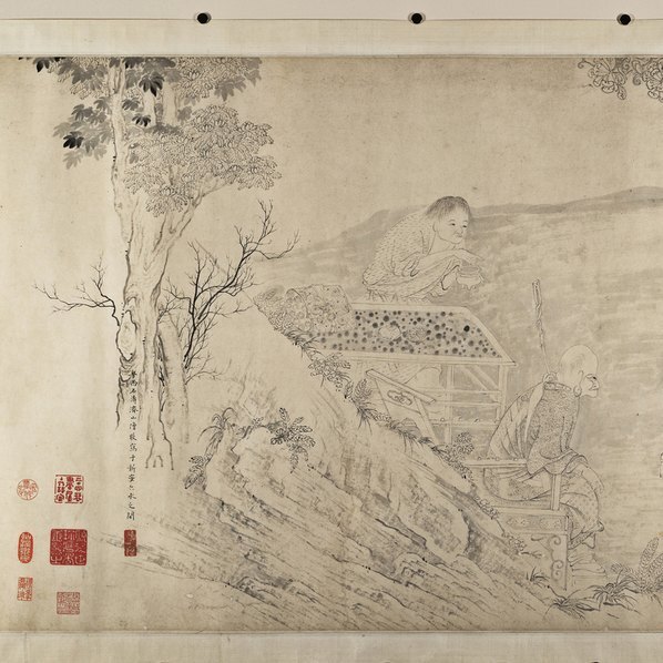 清_石涛十六罗汉图卷_v_(40695×4016 – 300dpi)(图2)