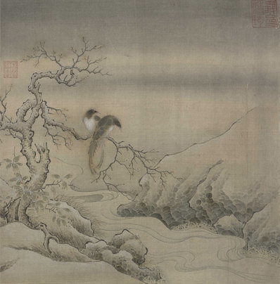 宋_乌桕文禽图_绢本_(5113×5197 – 400dpi)(图1)