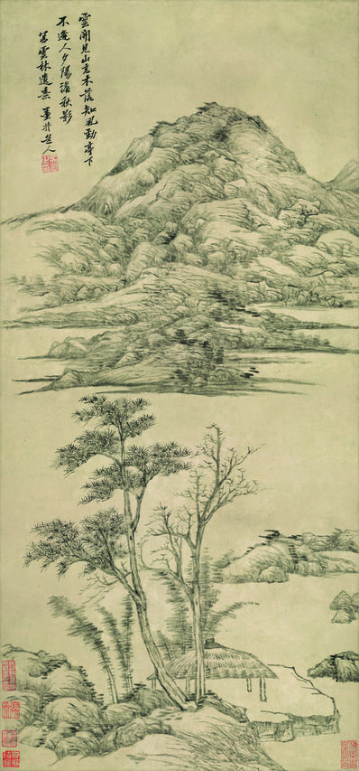 清_吴历_夕阳秋影图_纸本_(3280×7028 – 350dpi)(图1)