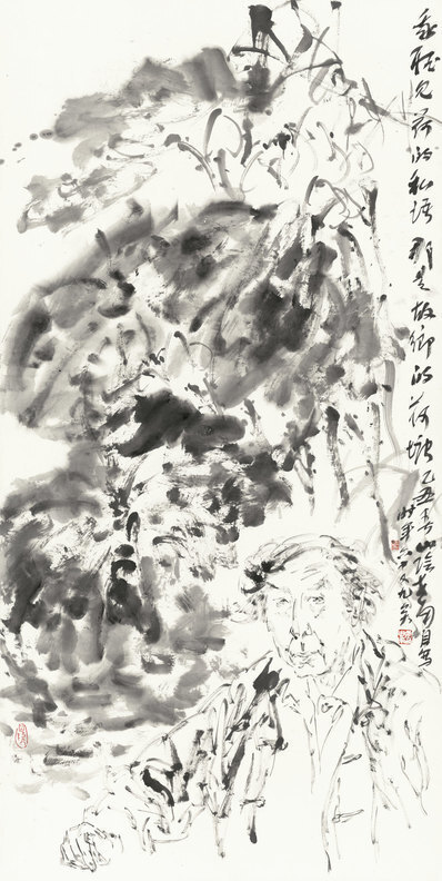 近代_李世南_荷塘私语_(10902×21688 – 72dpi)(图1)