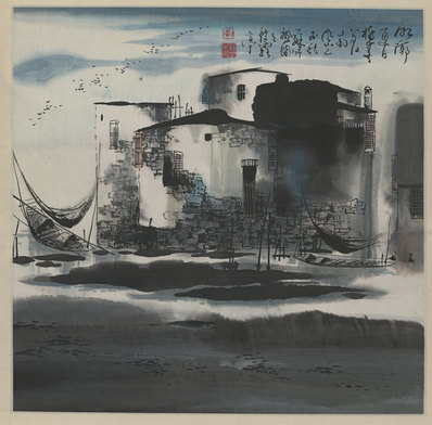 近代_刘茂善_江南水乡图_(7728×7607 – 72dpi)(图1)