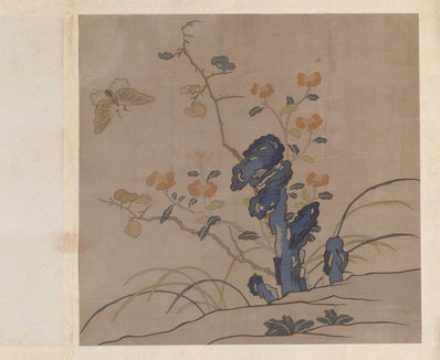 明_故宫藏织绣画_开_缂丝花卉册之蝴蝶_(5245×4292 – 300dpi)(图1)